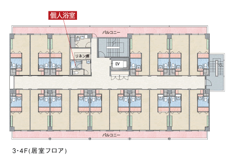 4・3F（居室フロア）